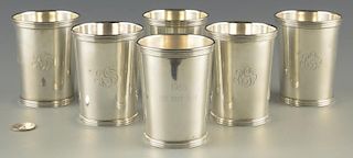 6 Sterling Julep Cups, incl. Cartier