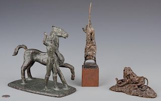 3 TN Artists Bronze Sculptures, 20th c.