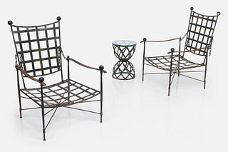 Mario Papperzini, 'Amalfi' Lounge Chairs and Occasional Table (3)