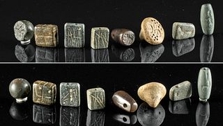 Near Eastern Stone / Pottery Stamp Seals (8 pcs)