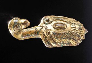 7th C. Byzantine Gilt Copper Bird Belt Ornament