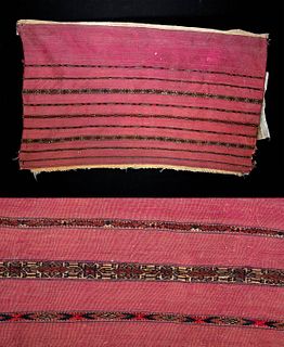 19th C. Turkoman Tekke Wool Textile Carpet Panel / Bag