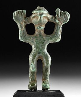 Ancient Dagestan Bronze Adorant Nude Male