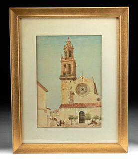 Henry M. Seaver Watercolor Painting - Cordoba Cathedral