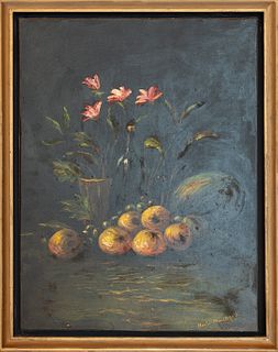 HECTOR MONCAYO, Fruit and Flowers, oil on canvas