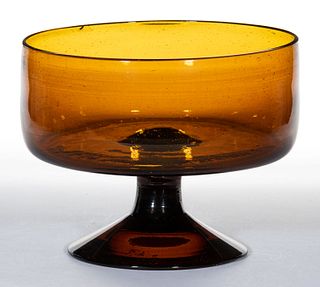 FREE-BLOWN GLASS OPEN COMPOTE