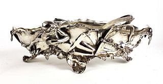 A WMF Figural Silverplated & Crystal Centerpiece