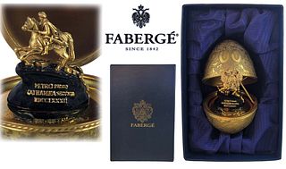 1703 - 2004 Faberge Egg Gilt Porcelain Limoges France #168