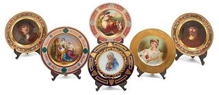 A Group of Six 19th C. Royal Vienna Porcelain Plates