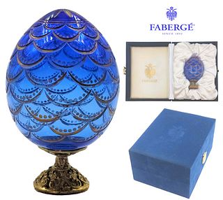 Numbered Faberge ' Pine Cone ' Crystal Egg