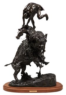 Frederic Remington Bronze Sculpture~ The Buffalo Horse~