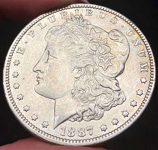 1887-O Morgan Silver Dollar AU55