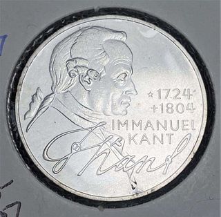 1974-D German .625 Silver 5 Mark .225 oz ASW
