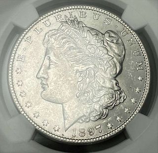 1897 Morgan Silver Dollar NGC MS62