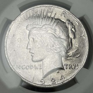1924 Peace Silver Dollar NGC MS64
