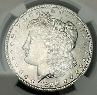 1890 Morgan Silver Dollar NGC MS64+