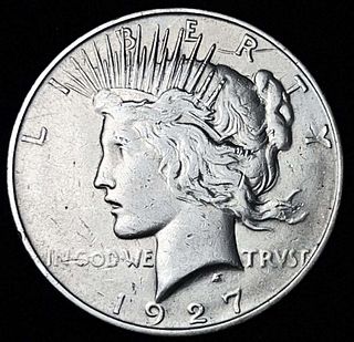 1927-D Peace Silver Dollar VF