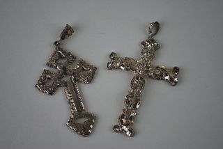 Vintage Sterling Silver Taxco Mexico Crucifixes