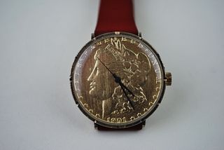 1901 Morgan Silver Dollar Coin Watch~ Swiss Movement~ Serviced 2022