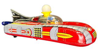 ASTRONEF SPACE SHIP~ Tin Toy~ Battery Operated~ Ca. 1980s