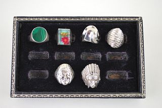 Vintage Sterling Silver Ring Collection of 6