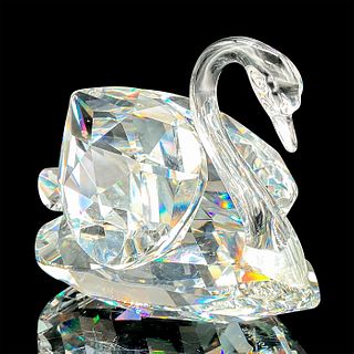 Swarovski Silver Crystal Figurine, Swan 01005