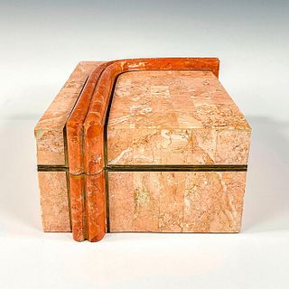 Karl Springer (German, 1931-1991) Stone & Brass Large Box