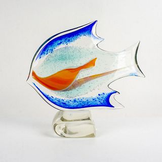 Large Seguso Viro Murano Art Glass Fish Sculpture