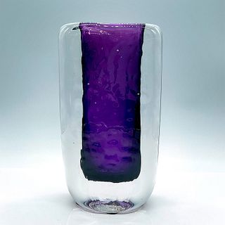 Murano Artist Signed Sommerso Glass Vase