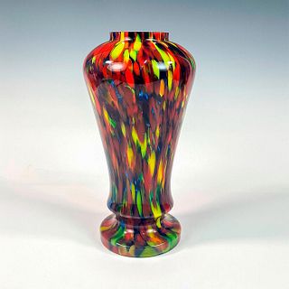 Kralik Czech Glass Spatter Vase