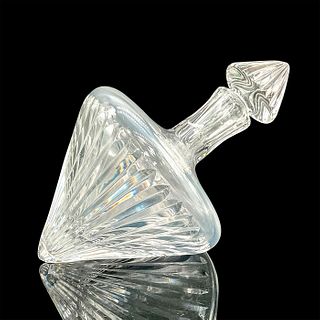 Vintage Art Glass Tilted Decanter with Stopper