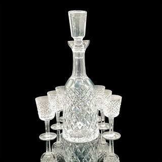 7pc Waterford Crystal Alana Decanter and Glasses