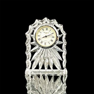 Waterford Crystal Small Desk Clock, Fluted Dome Shape