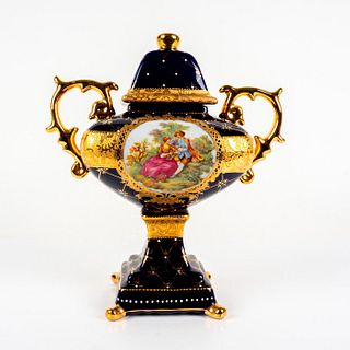 Vintage L.F. Limoges P.R.C. Handcrafted Fine Porcelain Urn