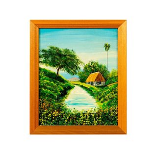 Oil Painting on Canvas Panel, Countryside