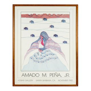 Vintage Amado M. Pena Jr. (American b. 1943) Gallery Poster