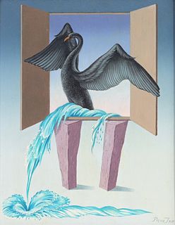 Pierre Ino (1909 - 1989) Surrealist Painting