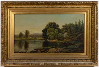 AMERICAN SCHOOL (LATE 19TH CENTURY) LANDSCAPE PAINTING