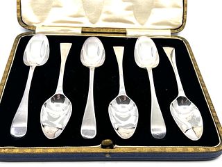 Set of six silver plated spoons