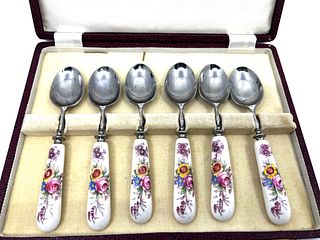 Set of Six Royal crown derby teaspoons/coffee spoons