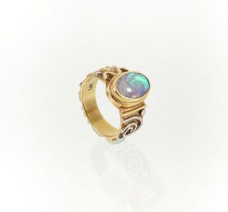 18K Bi-Color Opal Ring