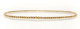 14K Antique Gold Bead Necklace