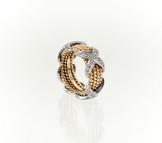 18K Tiffany & Co. Schlumberger Rope X Ring