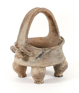 Pre Columbian Calima Basket with Bat Handles