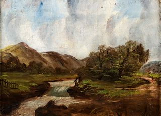 Attr. Albert Francis King Oil on Canvas Landscape 