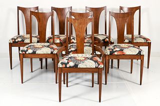 8 Mid Century Modern Broyhill Brasilia Poppy Chairs