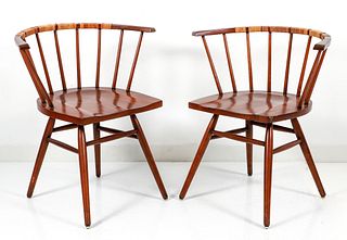 Pr Chairs in the Manner of George Nakashima for Knoll 