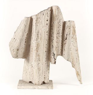 Henry Bursztynowicz travertine marble Winged Figure