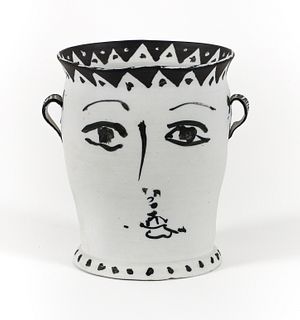 Edward Eberle Porcelain Terra Sigillata Face Vase 1992