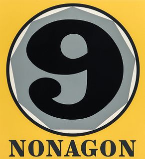 Robert Indiana 1995 Nonagon from Polygon Suite.